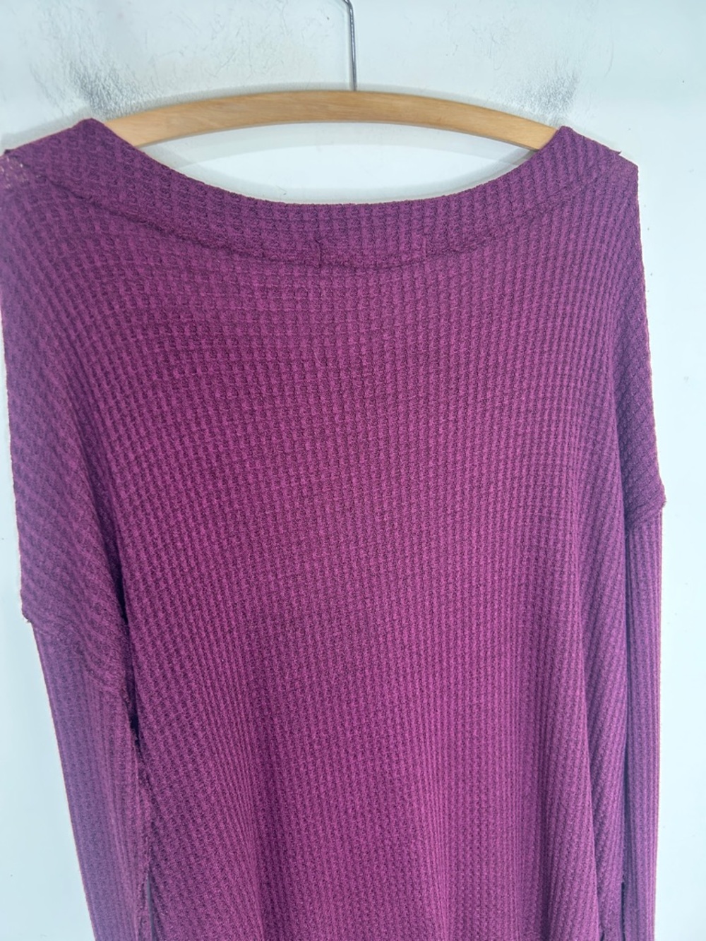 NWT FREE PEOPLE WE THE FREE North Shore Thermal Tunic Top Fig Sorbet Size Small - Picture 12 of 15